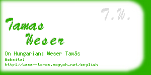 tamas weser business card